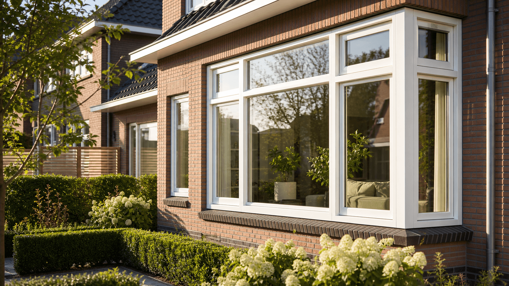Modern huis met kunststof kozijnen